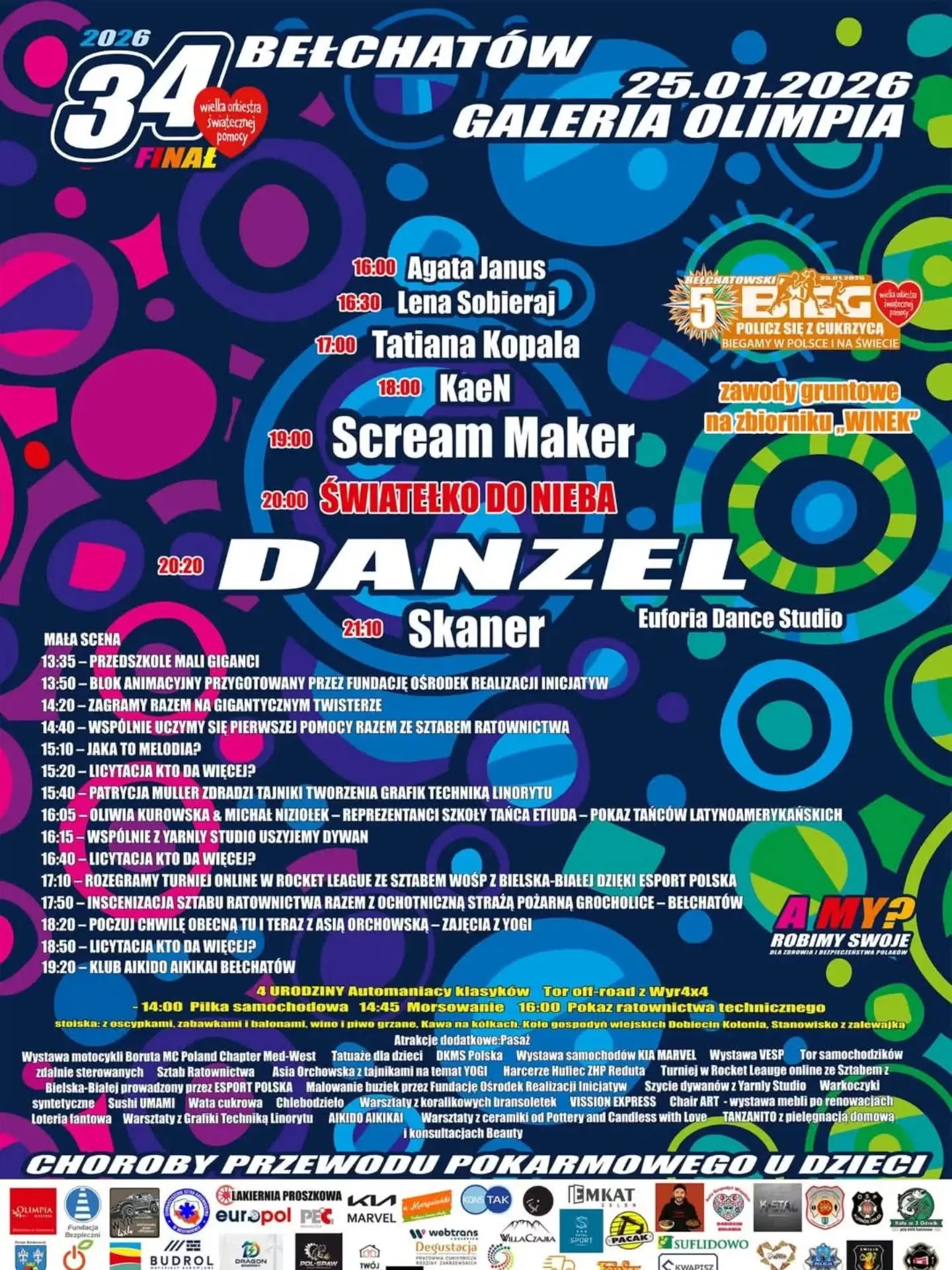 Bełchatów zagra dla WOŚP 2026 – Danzel, Skaner i Kaen na jednej scenie w Galerii Olimpia